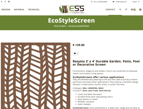 Order your EcoStyleScreen online now
